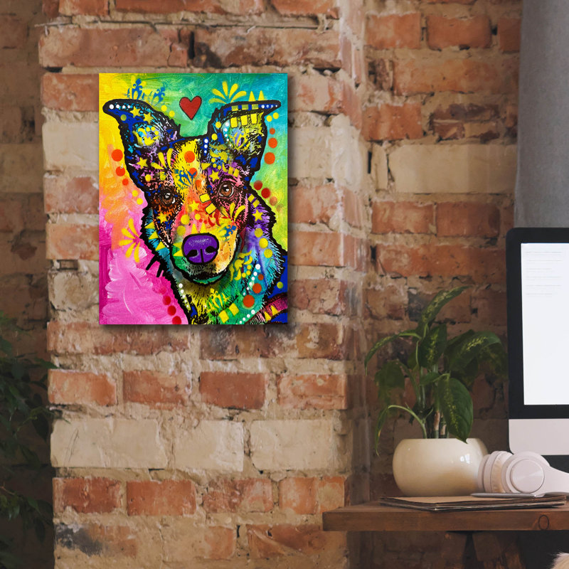 «Whats The Plan» par Dean Russo, art mural sur toile, H 16 po x l 12 po x P 0,75 po