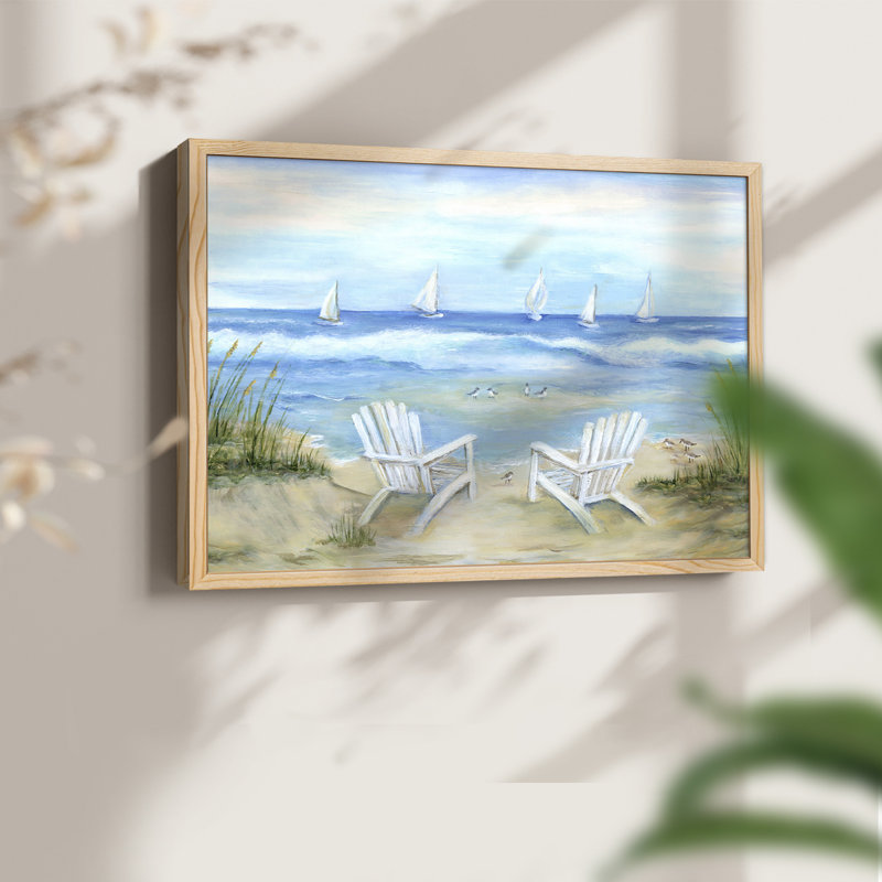 Évasion de bord de mer - impression encadrée - réarmable, Naturel, H 11 po x l 14 po