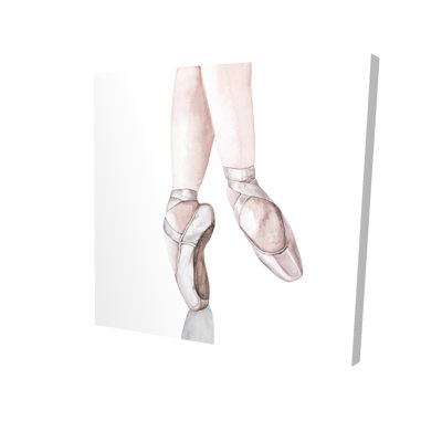 Gray Ballerina Feet Canvas | Sports & Games Hobbies Decor