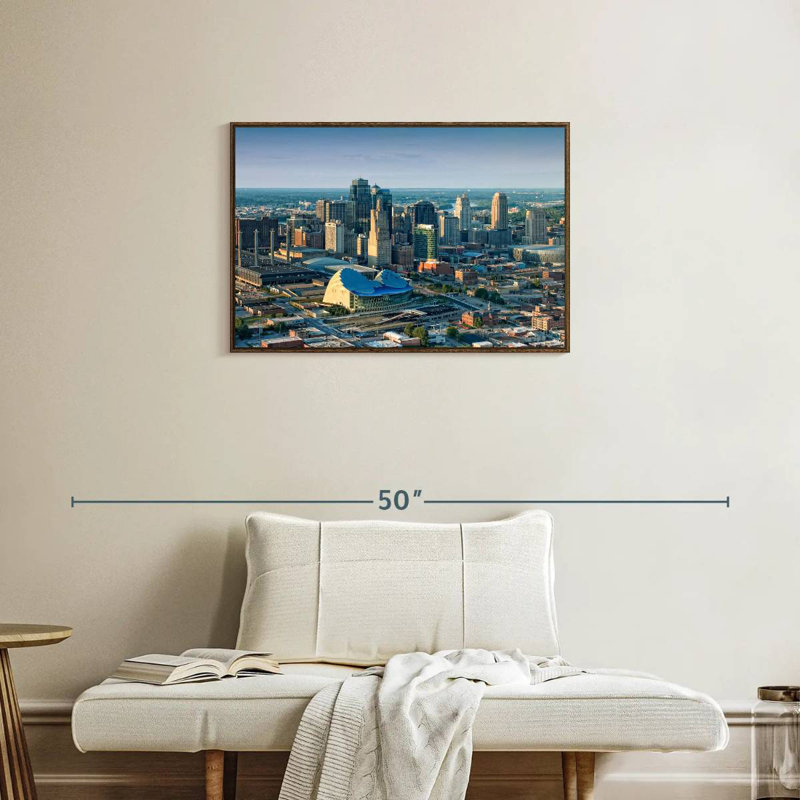 Centre-ville de Kansas City, Cadre flottant noyer, 46 po x 31 po