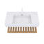 35,43 po X P 18,11 po P 8,15 po Meuble-lavabo mural simple H en bois naturel avec acrylique blanc