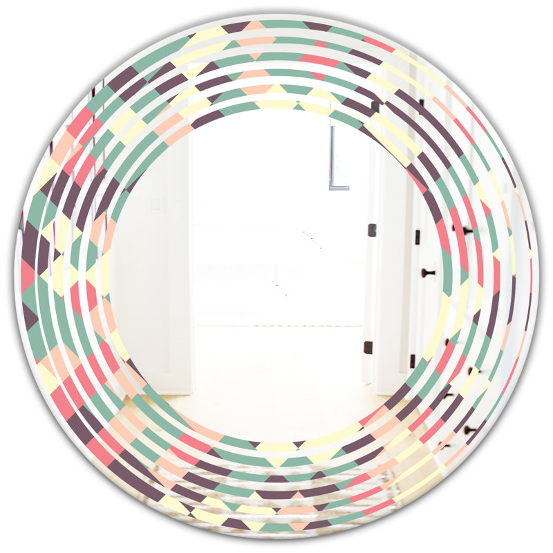 Miroir mural Wave IV, H 23,6 po x l 23,6 po