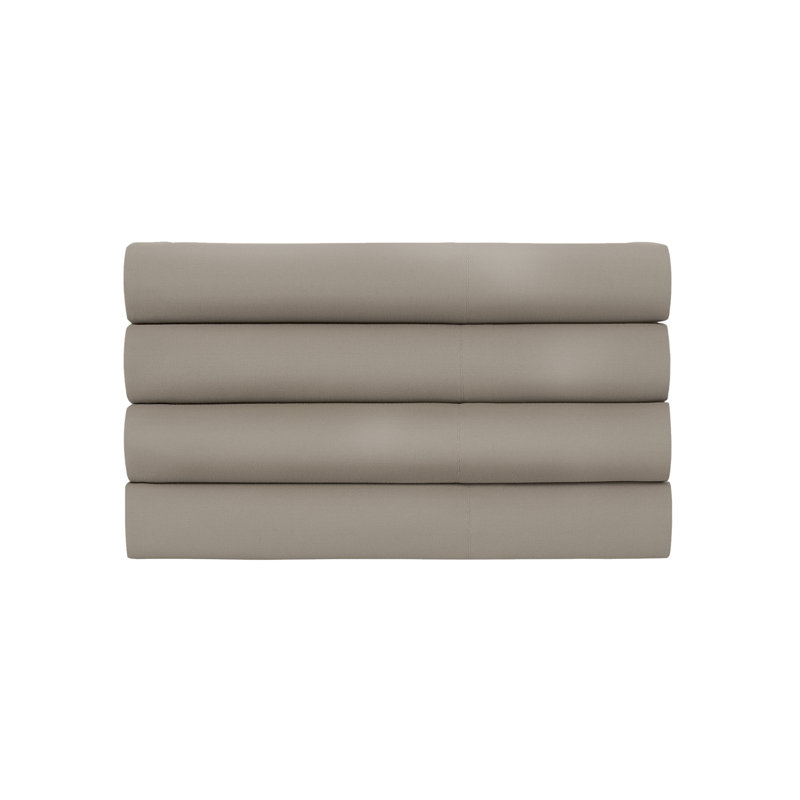 Quatre taies d'oreiller en microfibre Vilano Springs de Southshore Fine Linens, Grand, Taupe foncé