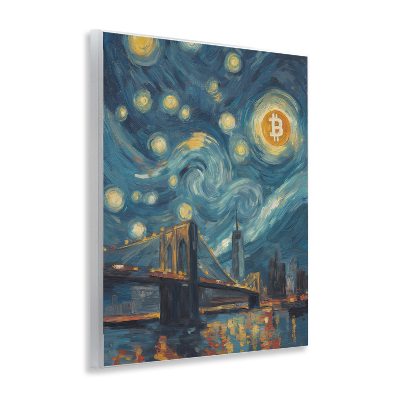 Plaque murale emblématique Blockchain Moonlight, design par Svetlana Aleynikova
