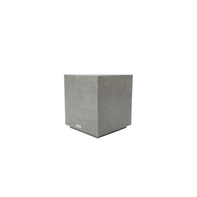 Elementi Home Tevere 18" Square Concrete Side Table for Indoor and Outdoor Use