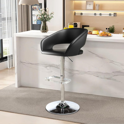 Anastacio Swivel Upholstered Adjustable Height Counter Stool with Metal Frame,Bar Stools with Footrest, Kitchen Island Chairs for Dining Room, Home Bar, Cafe