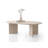 Stylish Coffee Table, Travertine Color, 50.4 x 16.5 x 31.5 inches | 100% Melamine Coated Particle Board, Thickness: 0.7 inches | Durable Particle Board Legs, Supports Up to 220 lbs | Modern Marble Design for Living Room