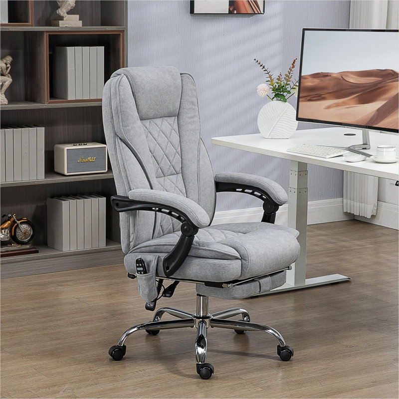 Chaises de bureau télécommandées gris clair, 67,3 x 71,8 x 118,8 po, avec conception réglable