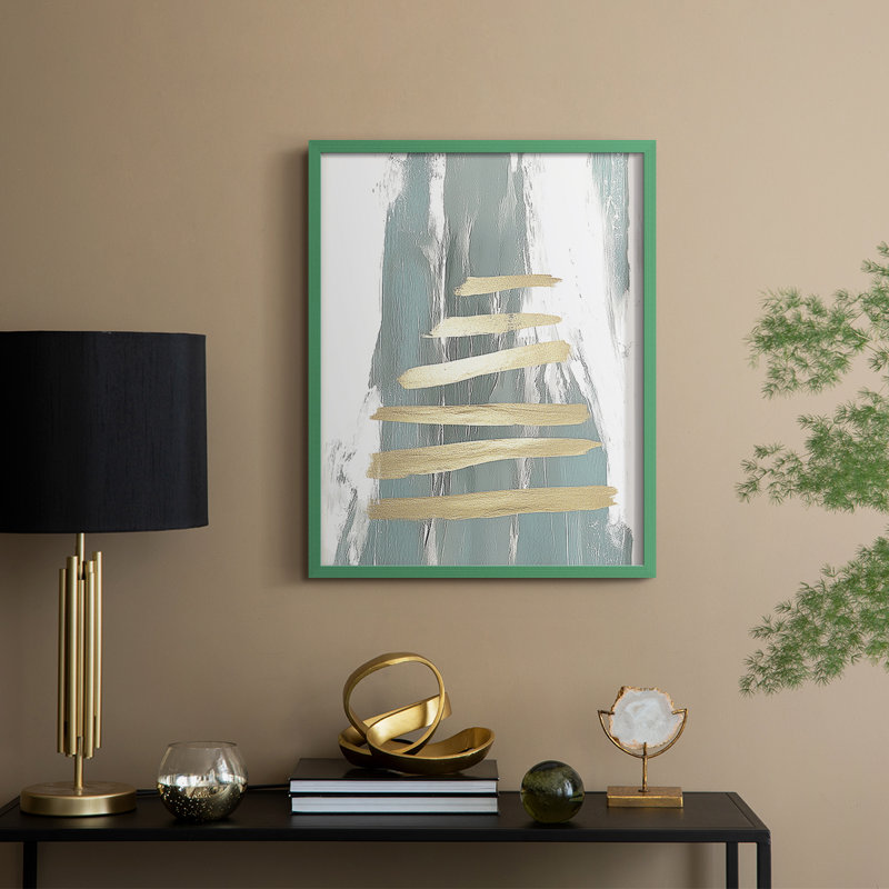 «Christmas Holiday Art DCCDXIX», reproduction d'art encadrée - bois massif, H 30 po x l 24 po, Vert
