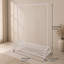 Portant à vêtements en métal avec tablette inférieure pour chambre, blanc, portant robuste