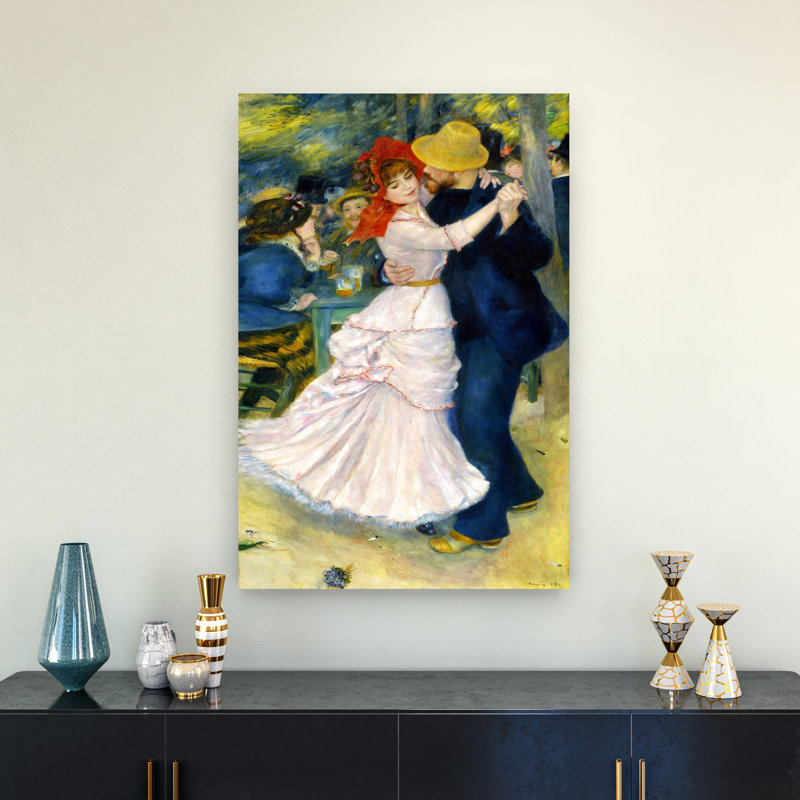 «Dance at Bougival», impression d'art contemporain classique et coloré, 36" H x 24" W