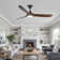 Netrapal 3-Blade Indoor Ceiling Fan with Remote and Light,3 LED Colors,6 Speed DC Motor,Timer