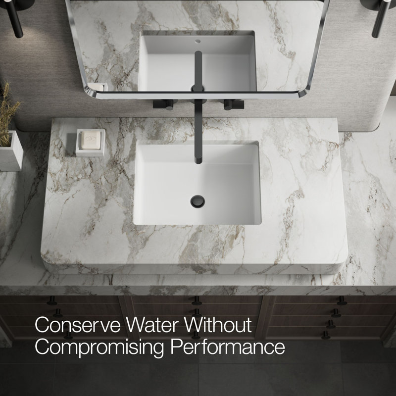 Components Wall-Mount Bathroom Sink Faucet Trim, Matte Black