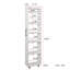 Chariot utilitaire roulant blanc de 178 cm de hauteur avec 7 tablettes pour l'organisation de la maison-134807191-134807193