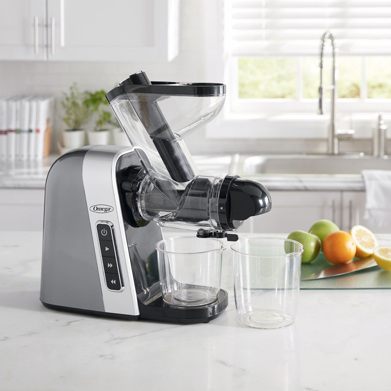 Omega Slow Masticating Juicer, BPA Free with Wide Mouth,  MM400, Grey