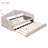 Twin Upholstered Daybed with Trundle, Velvet Sofa Bed with USB Ports, Storage Pockets, No Box Spring Needed,Beige-118775525
