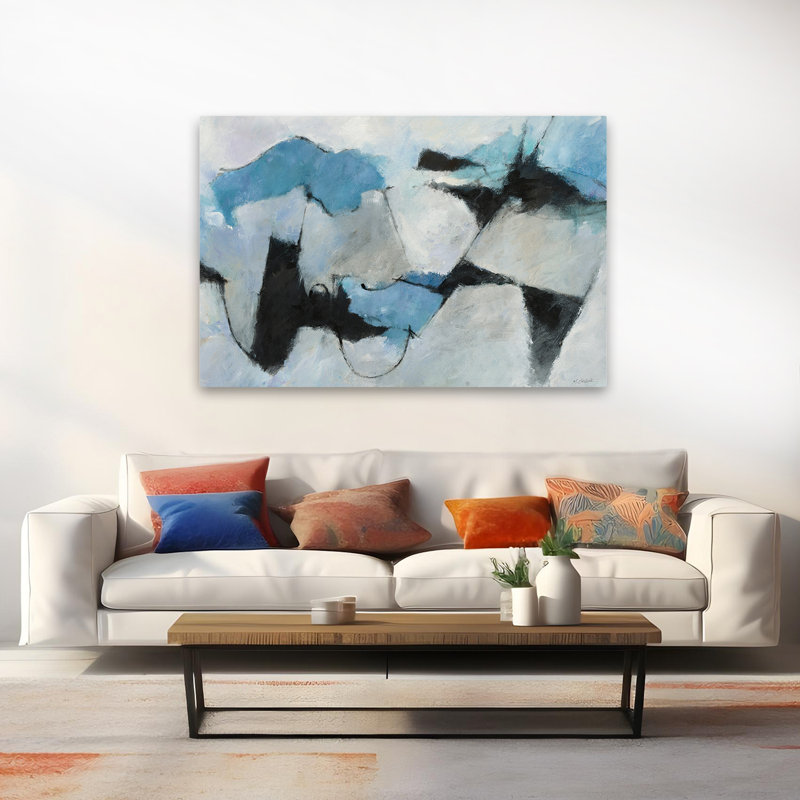 Abstrait - ombre d'une culture d'hiver, H 40 po x l 60 po