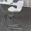 Ensemble de 4 tabourets de bar blancs Charlotte-190022662