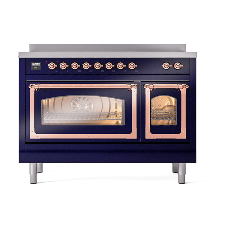 ILVE Nostalgie II Noblesse 48 in Induction Range, Midnight Blue/Copper