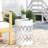 Modern Outdoor Side Table, Large, Robust Frame Detail Large Size, Finish, No Assembly Needed-119832704