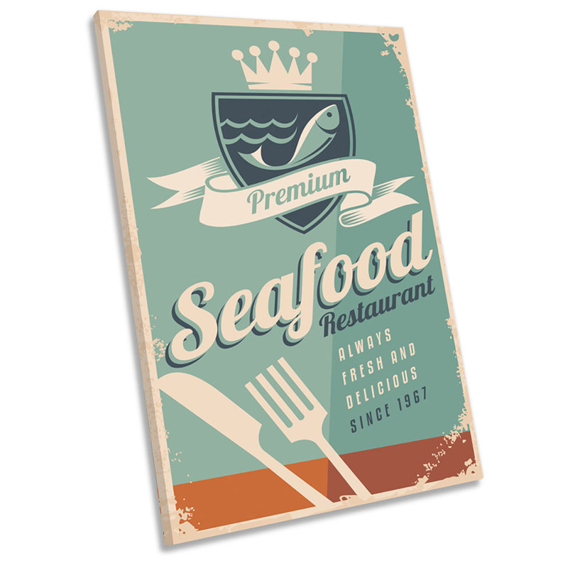 Seafood Restaurant Kitchen - Wrapped Canvas Print, 121.9cm H x 81.3cm W