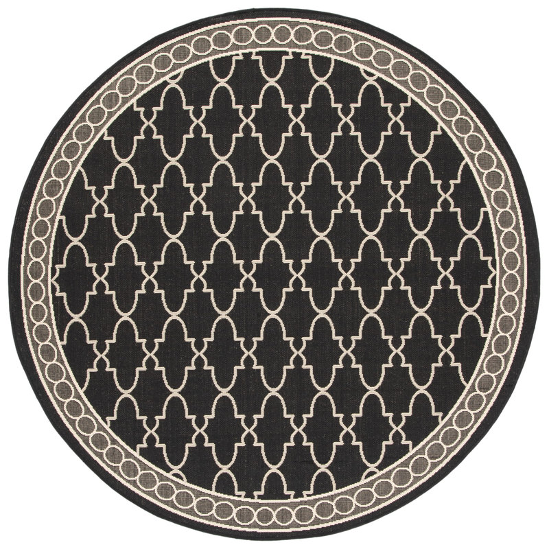 Tapis géométrique Carolino Performance, Rond 6 pi 7 po