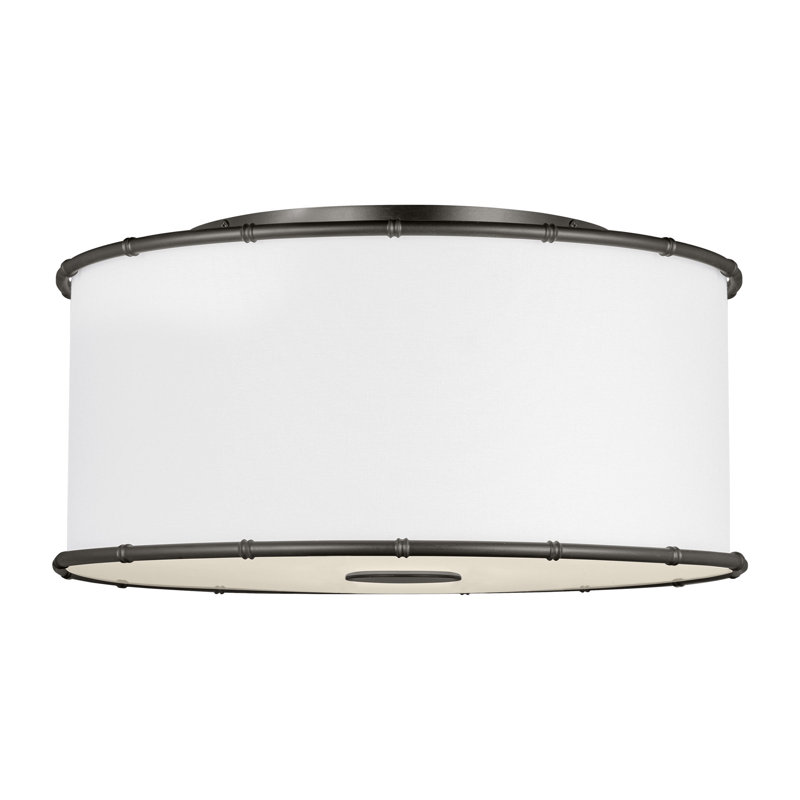 Aldric Medium Flush Mount, Aged Iron
