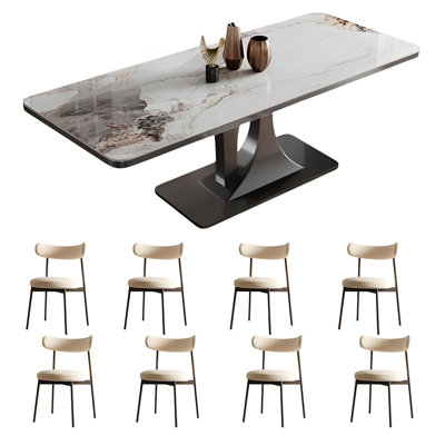 Ensemble de table de salle à manger rectangulaire et chaises