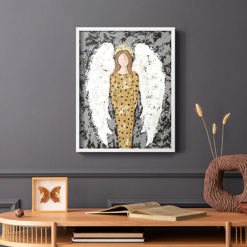 Angels Everyone III Framed Print - Solid Wood, White, 20" H x 16" W