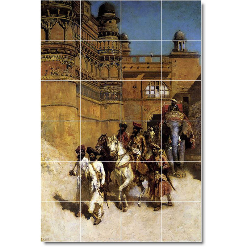 Carreau de peinture murale 32 po x 48 po 8 po x 8 po, Edwin Week, peinture historique W09621