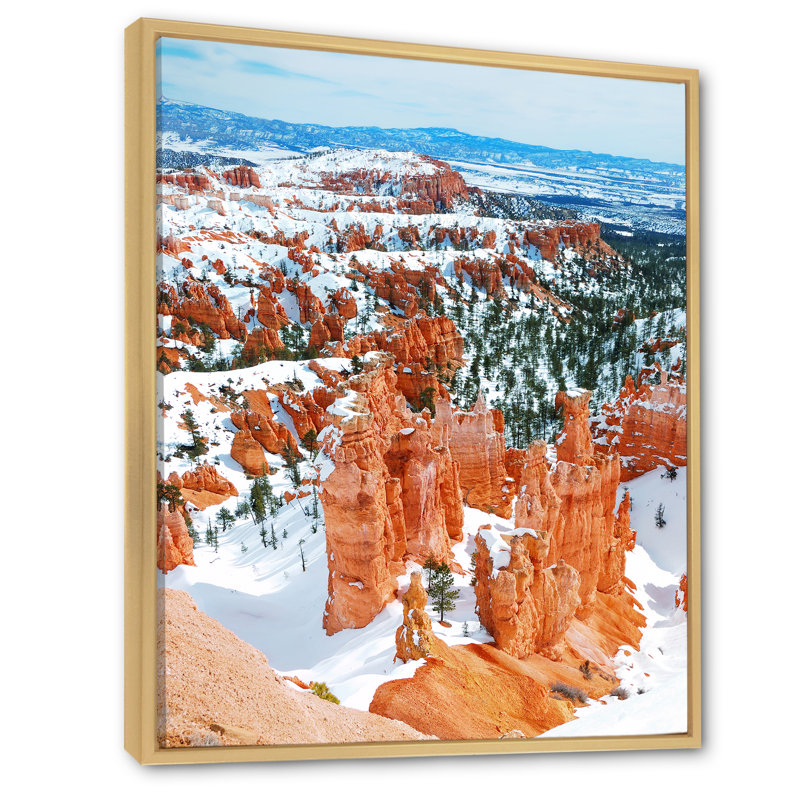" Bryce Canyon In Winter ", Natural Floater Framed, 44" H x 34" W x 1.5" D