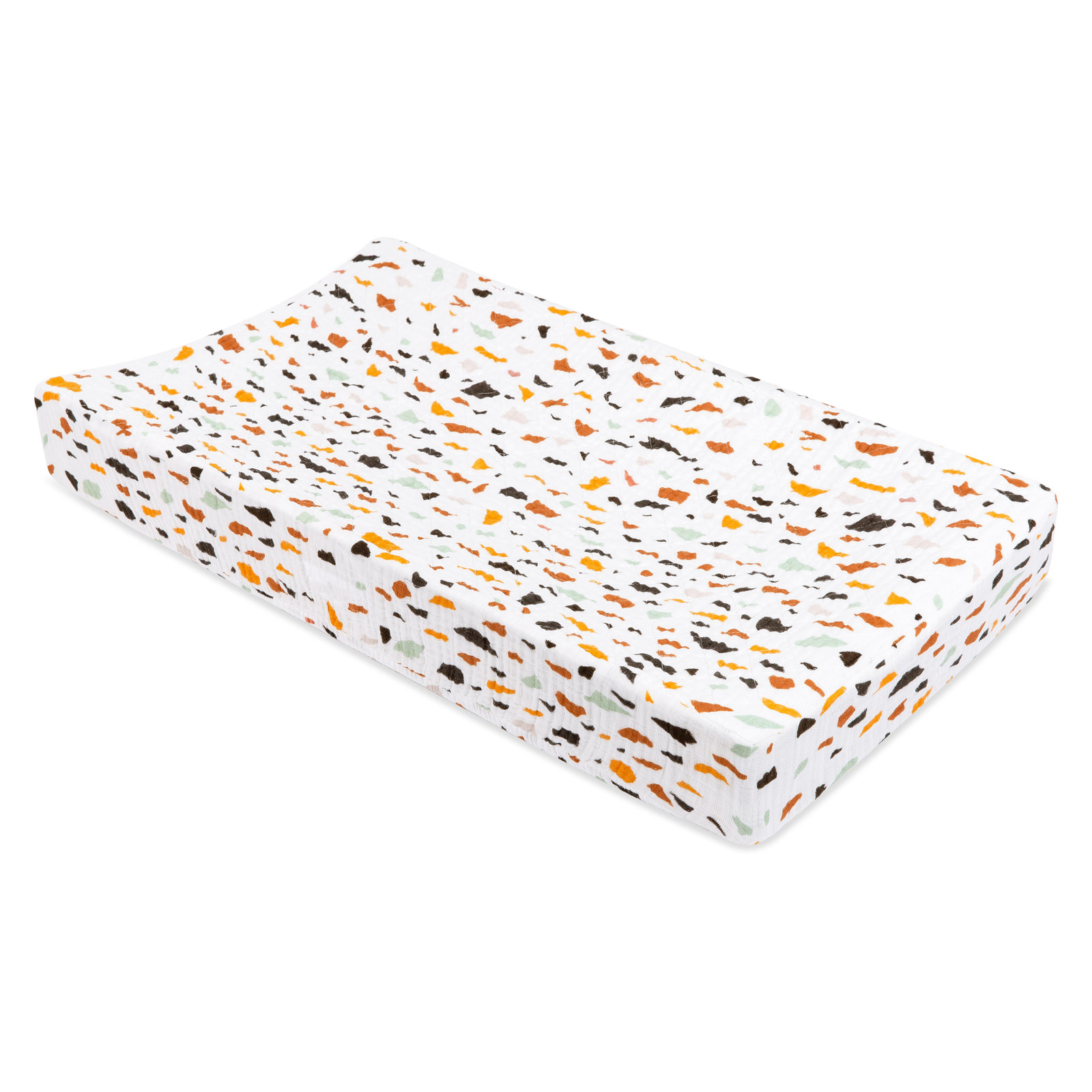Terrazzo Quilted Muslin Changing Pad Cover