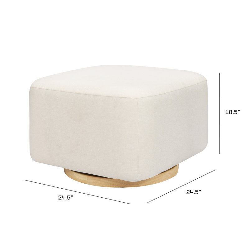 Kiwi Gliding Ottoman, Cream Polyester Blend, Natural