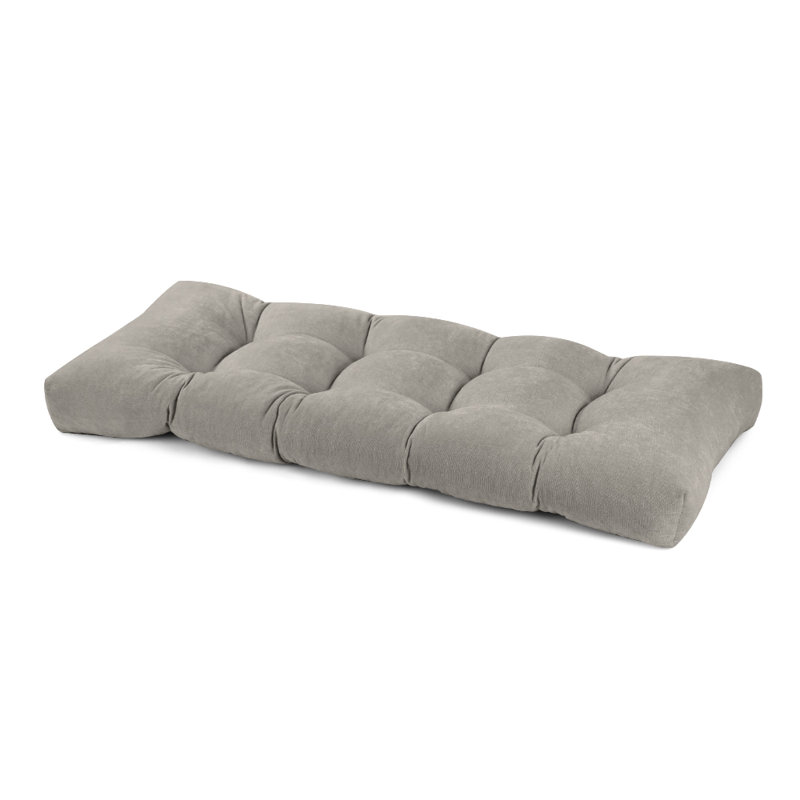 Bench cushion,High density foam cushion with removable, washable cover and tie-back straps. Suitable for various indoor settings including sofas, shoe cabinets,45" x 18" x 3",Brown