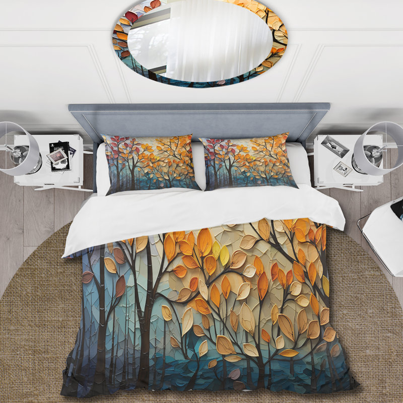 Ensemble de housse de couette Leaves Autumnal Symphony Patchwork I - Leaves