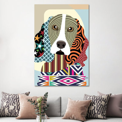 «English Springer Spaniel» par Lanre Studio, impression sur toile tendue