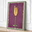 Golden Champagne Glass Mid-Century - Wrapped Canvas-1341964741-1341964740