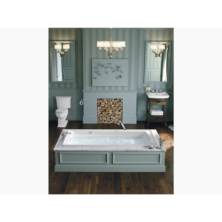 Archer® 60-in X 32-in Drop-in Whirlpool + Heated Bubblemassage Air Bath