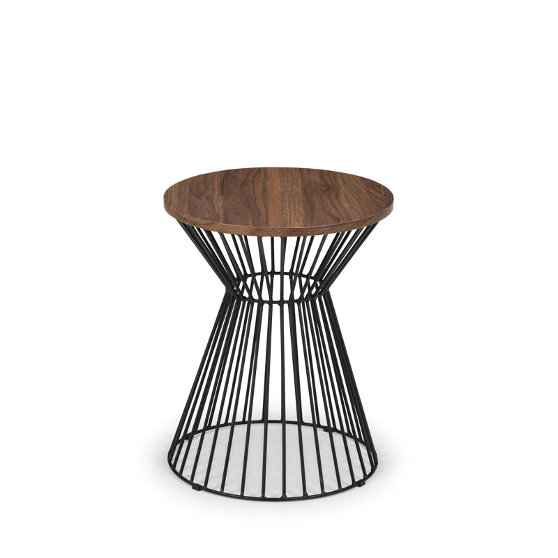 Leifsson Pedestal End Table, Walnut