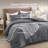 Bedsure Cotton Comforter with Throw Waffle Blanket and Decorative Pillow,Bedding Comforter Sets-110189442-110189443