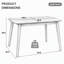 Table de salle à manger moderne du milieu du siècle en bois massif pour 4 personnes, design rectangulaire minimaliste, montage facile, durable et élégant