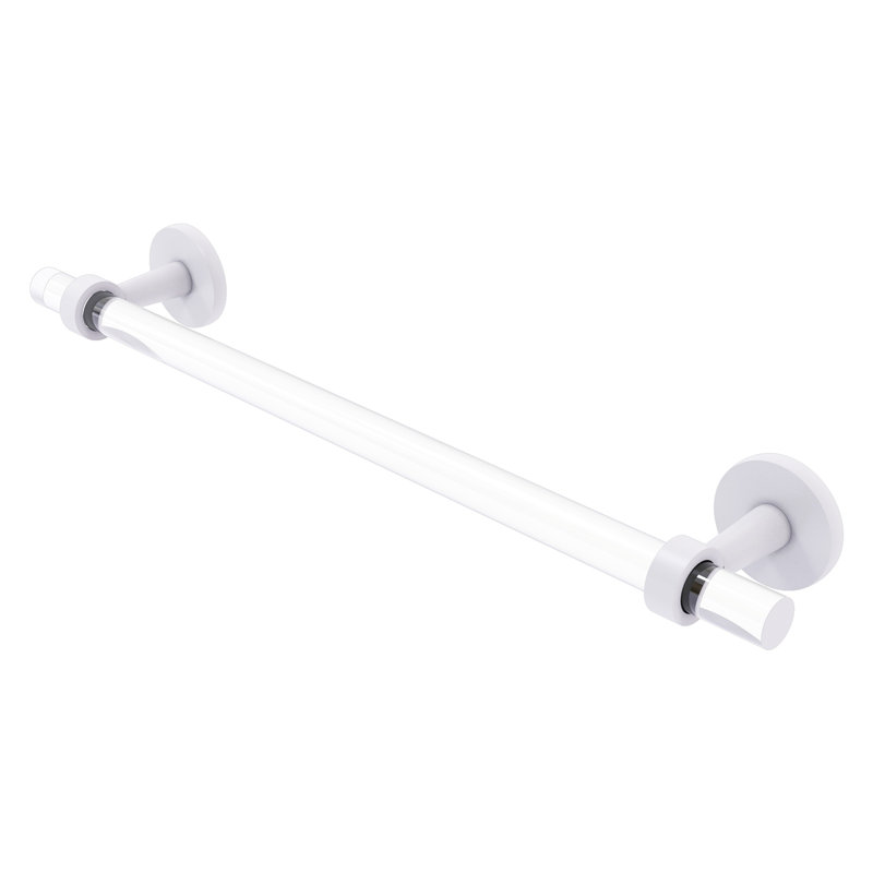 Barre à serviettes murale clearview, Blanc mat, H 3,8 po x l 22 po x P 2,6 po