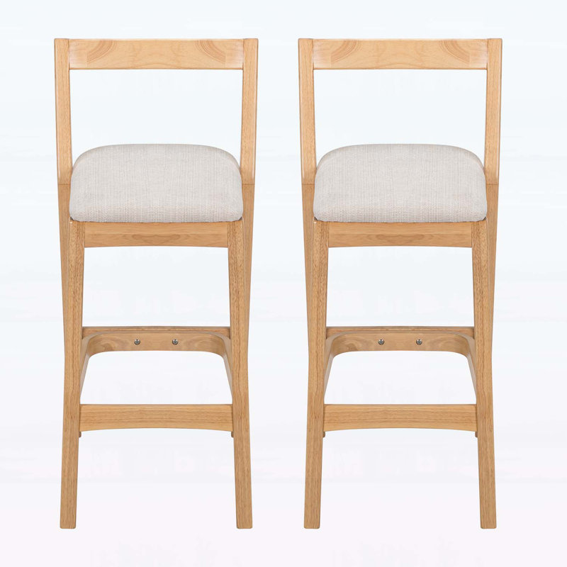 Chaises d'appoint d'intérieur, ensemble de 2, Naturel