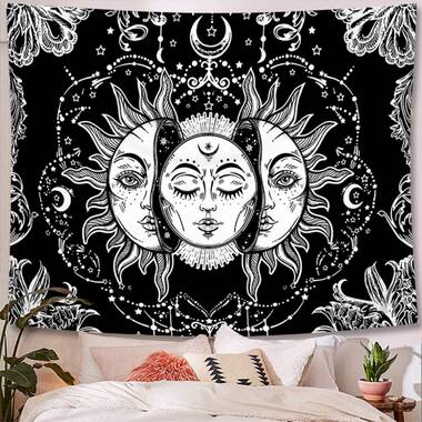 Trinx Psychedelic Sun Polyester Tapestry Hanging Included & Reviews | Wayfair