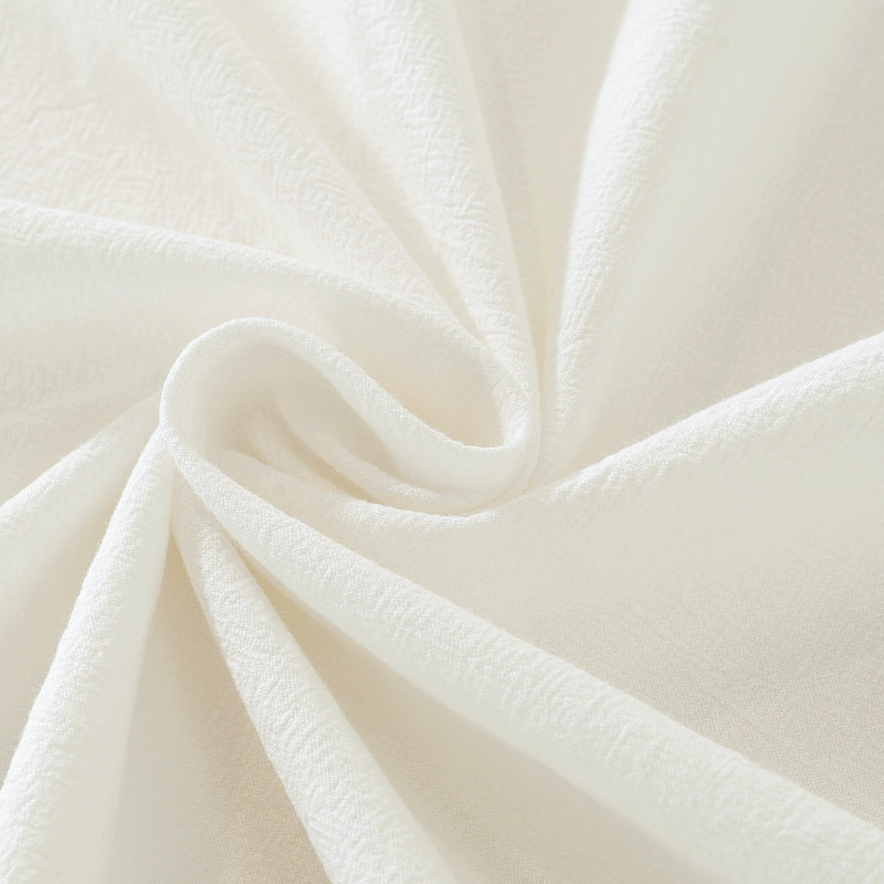 Nappe rectangulaire en coton délavé à volants, 63 x 118 po (160 x 300 cm), Blanc cassé