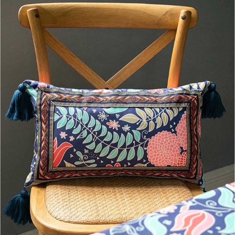 Alandria Floral Rectangular Lumbar Cushion Cover