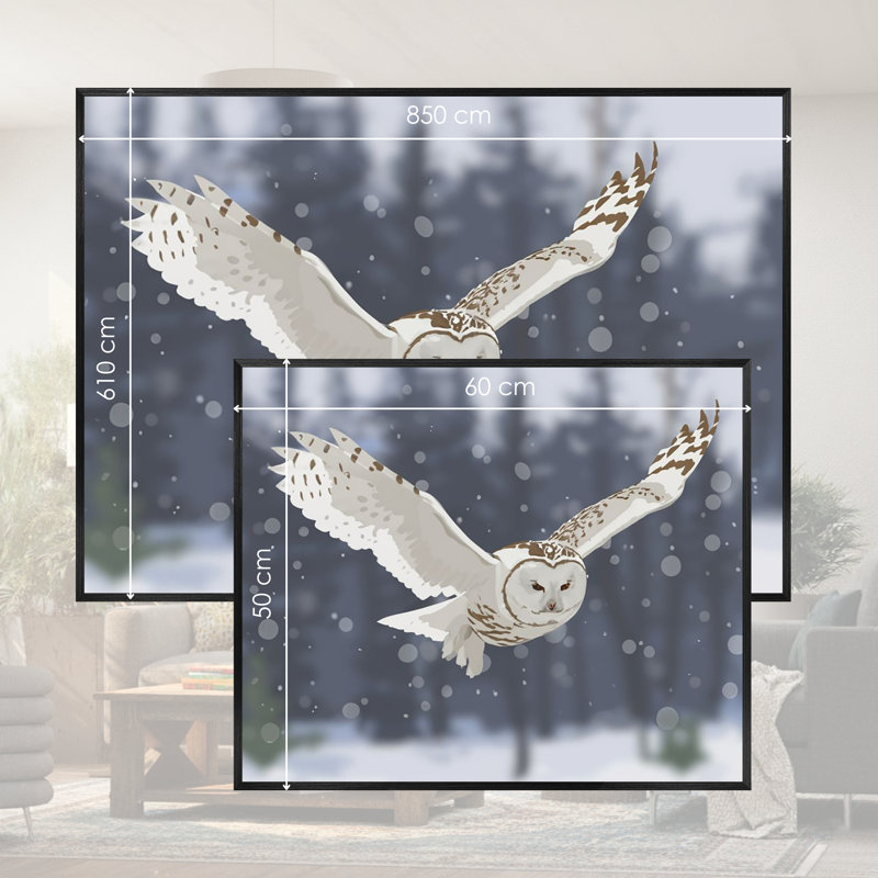 Single Picture Frame LED Illuminated Wall Art Wall Art on Glass / Aluminium, 50 cm H x 60 cm W