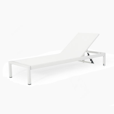 Comfortable And Durable Mesh Chaise Lounge For Outdoor Relaxation, Featuring Breathable Material And Adjustable Seating