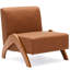 Chaise d'appoint rembourrée avec pieds en bois-946729181