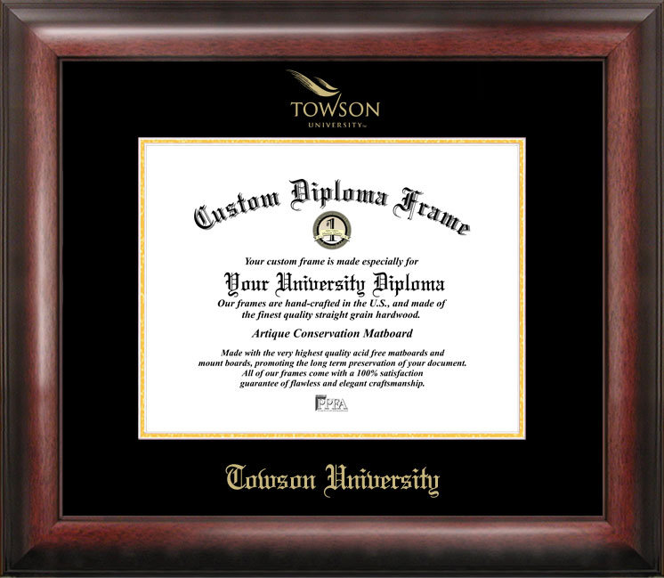 Cadre de diplôme en relief or tigers towson NCAA